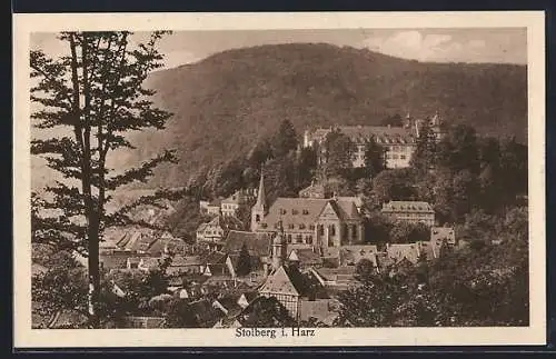 AK Stolberg i. Harz, Ortsansicht mit Kirche