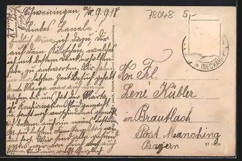 AK Schwenningen / Neckar, Totalansicht von Osten