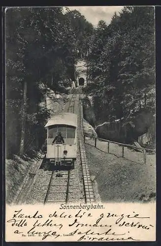 AK Kriens, Sonnenbergbahn mit Tunnel