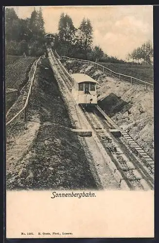 AK Kriens, Sonnenbergbahn vor der Station