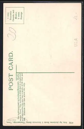 AK Chattanooga, Tenn., Car making ascent up Lookout Mountain, Bergbahn