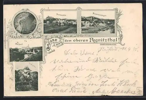 AK Rupprechtstegen /Pegnitzthal, Teilansicht, Hartenstein, Neuhaus