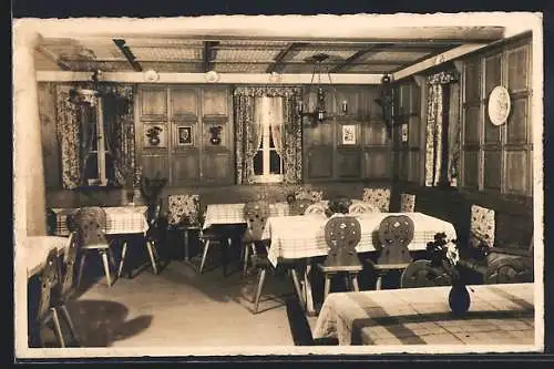 AK Varnhalt b. Baden-Baden, Gasthaus Winzerstube zum Adler, Innenansicht