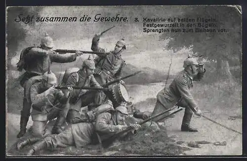 AK Uniformierte Infanterie-Soldaten mit Trommel und Gewehren