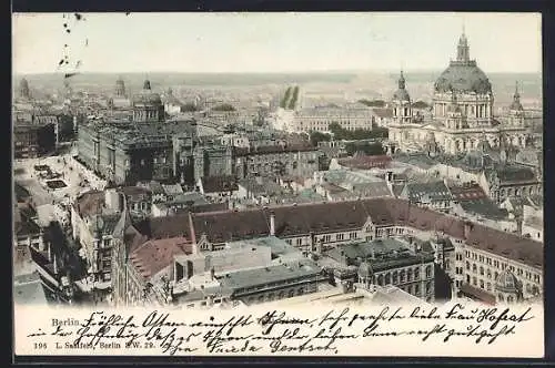 AK Berlin, Panorama aus der Vogelschau, Blick zum Dom