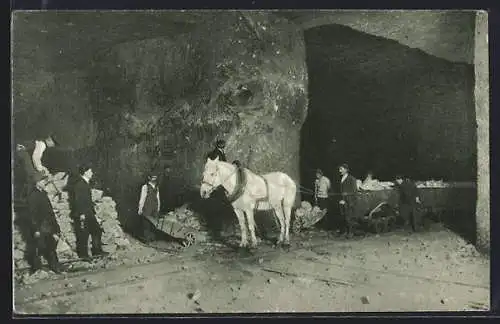 AK Wieliczka, Bergleute bei der Arbeit