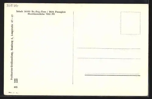AK Doppelschrauben-Motorschiff Monte Sarmiento in Fahrt