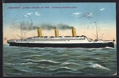 AK Passagierschiff Imperator der Hamburg-Amerika-Linie