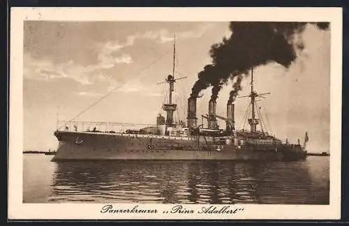 AK Panzerkreuzer Prinz Adalbert, Kriegsschiff