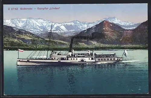 AK Salondampfer Lindau auf dem Bodensee