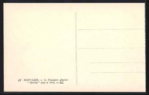 AK Port-Said, The English Transport-ship Robilla