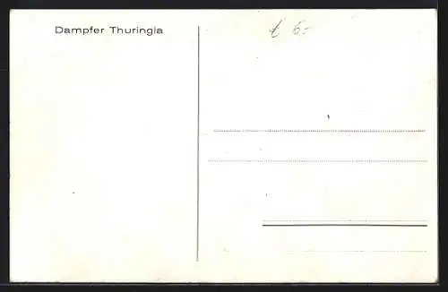 AK Passagierschiff Thuringia in Fahrt