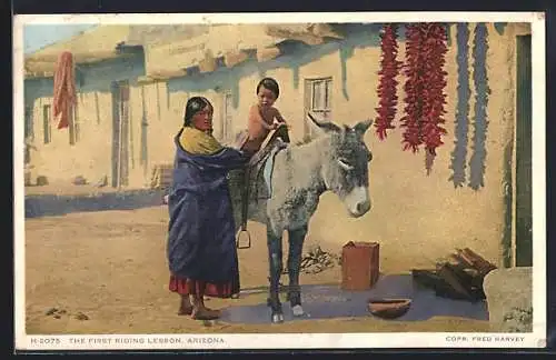 AK The first riding lesson, Indios