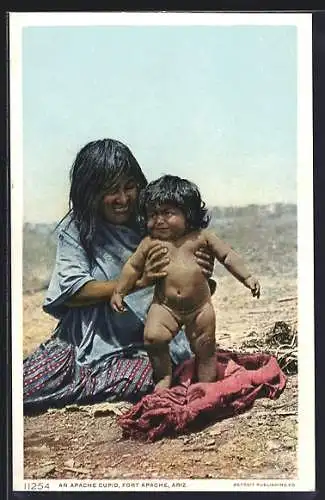 AK Ariz, Fort Apache, An Apache Cupid, Indianerin mit Kind