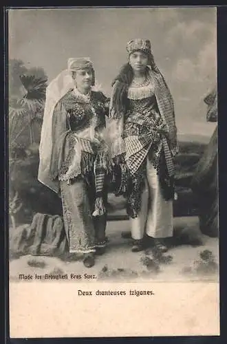 AK Deux chanteuses tziganes, Sinti und Roma / Zigeuner