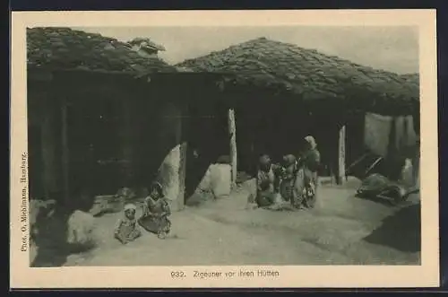 AK Sinti und Roma / Zigeuner vor ihren Hütten