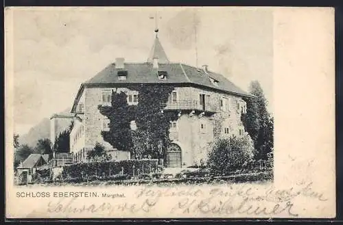 AK Gernsbach, Murgthal, Schloss Eberstein mit Gartenpartie
