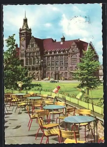 AK Karl-Marx-Stadt, Blick zum Rathaus
