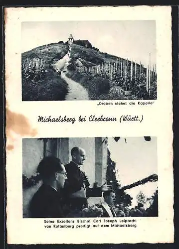 AK Cleebronn /Württ., Kirche auf dem Michaelsberg, Bischopf Carl Joseph Leiprecht
