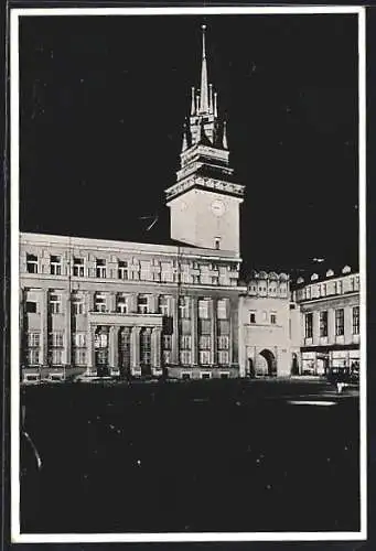 AK Pardubice, Krajinska filatelistica vystava 1940, Pardubice 1340-1940, Zelena brana v noci