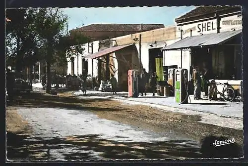 AK M`Sila /Setif, La Rue Principale et le Poste Schell, Tankstelle