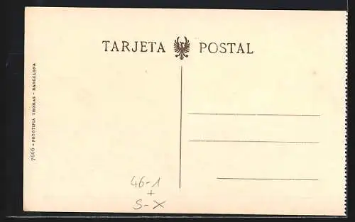 AK Cadiz, Paseo de Labra, Strassenbahn