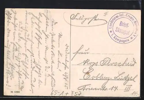 AK Diedenhofen, Bahnhof mit Bahn und Gebäude