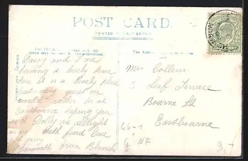 AK Norwich, Royal Hotel and Post Office, Strassenbahn