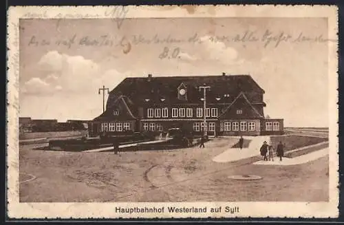 AK Westerland auf Sylt, Hauptbahnhof