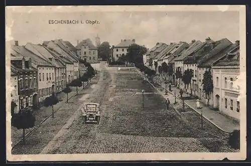 AK Eschenbach / Opf., Strassenansicht mit Häuserreihe & Auto