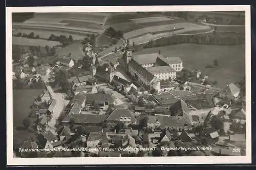 Foto-AK Michelfeld / Oberpfalz, Taubstummenanstalt ehem. Benediktinerabtei aus der Luftansicht
