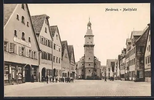 AK Hersbruck, Marktplatz mit Blick auf den Turm