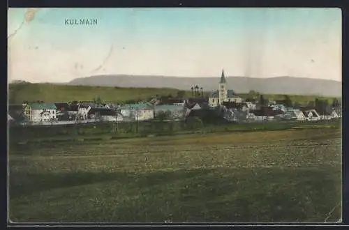 AK Kulmain, Ortsansicht mit Kirche