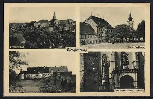 AK Tirschenreuth, Marktplatz, Fischhofbrücke, Kirche Innenansicht