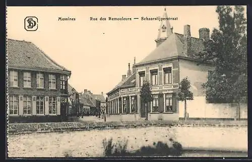 AK Messines, Rue des Remouleurs, Scheerenschleiferstrasse