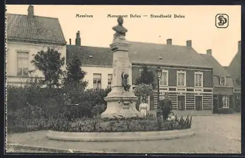 AK Messines, Monument Deleu mit Leuten