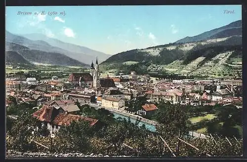 AK Brixen, Blick über die Stadt auf die Kirche