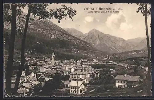 AK Cortina d`Ampezzo, Panorama verso Col Rosa