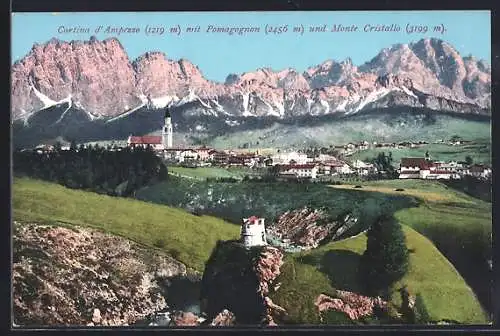 AK Cortina d'Ampezzo, Totale mit Pomagagnon