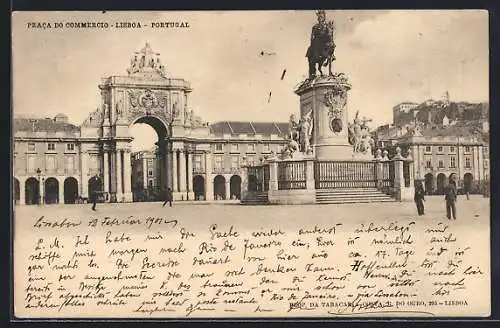 AK Lisboa, Arco Triumphal e Estatua de D. José I. na Praca do Commercio