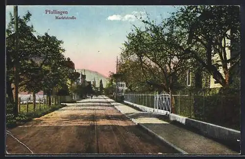 AK Pfullingen, Blick entlang der Marktstrasse