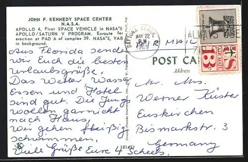 AK John F. Kennedy Space Center, Apollo 4, First Space Vehicle in NASA`s Apollo /Saturn V Program