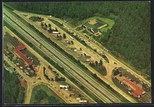 AK Engehausen, Autobahnrasthaus Allertal-Ost, Fliegeraufnahme