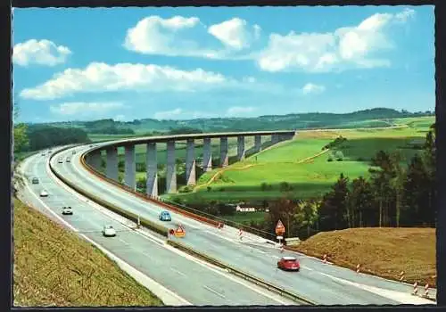 AK Essen, Panorama der Ruhrtalbrücke