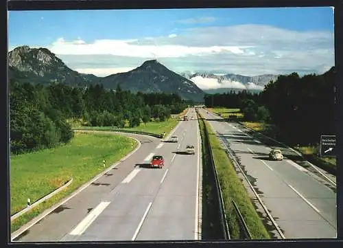 AK Inntalautobahn Rosenheim-Kufstein mit Heuberg, Kranzhorn, Kaisergebirge
