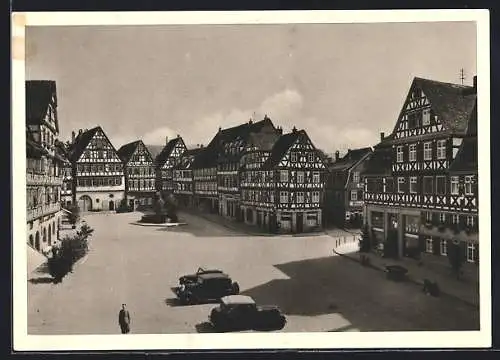 AK Schorndorf / Württ., Ansicht vom Oberen Marktplatz