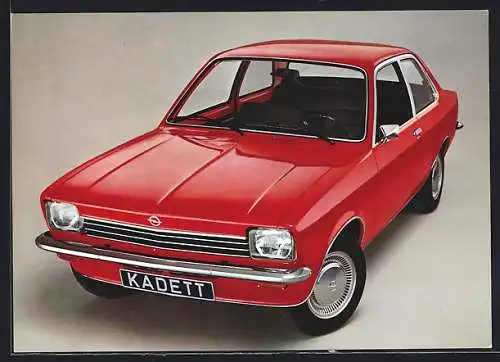AK Auto-Reklame für Opel Kadett in rot