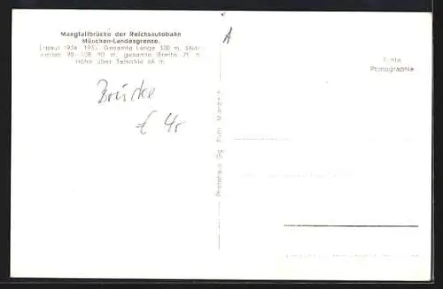 AK Wasserfall unter der Mangfallbrücke der Reichsautobahn