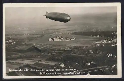 AK Friedrichshafen a. B., Graf Zeppelin in voller Fahrt