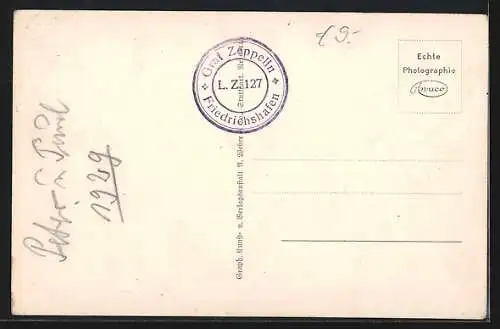 AK Luftschiff LZ 127 Graf Zeppelin vor der Halle